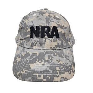 NRA National Rifle Association Digital Camo Mens Hat Adjustable Strap Back